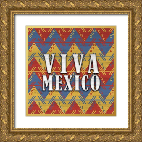 Fiesta 2 Gold Ornate Wood Framed Art Print with Double Matting by Kimberly, Allen