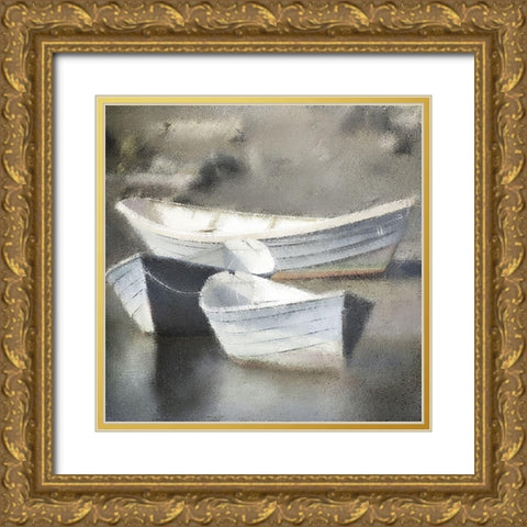 Together Three Gold Ornate Wood Framed Art Print with Double Matting by Kimberly, Allen