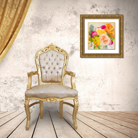 Burst of Color Gold Ornate Wood Framed Art Print with Double Matting by Kimberly, Allen