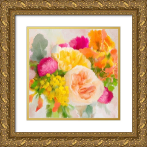 Burst of Color Gold Ornate Wood Framed Art Print with Double Matting by Kimberly, Allen