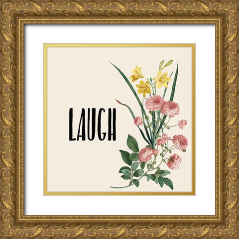 Live Laugh Love 4 Gold Ornate Wood Framed Art Print with Double Matting by Kimberly, Allen