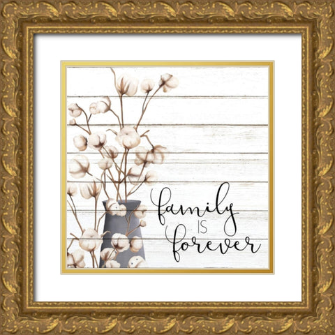 Cotton Gather 2 Gold Ornate Wood Framed Art Print with Double Matting by Kimberly, Allen