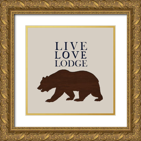 In the Woods 3 Gold Ornate Wood Framed Art Print with Double Matting by Kimberly, Allen