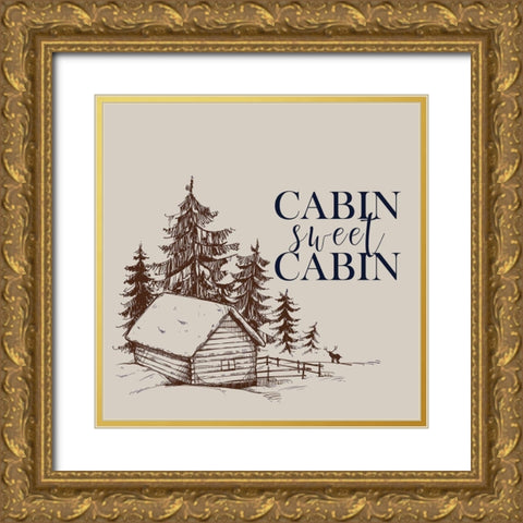 In the Woods 4 Gold Ornate Wood Framed Art Print with Double Matting by Kimberly, Allen