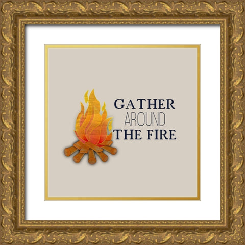 In the Woods 5 Gold Ornate Wood Framed Art Print with Double Matting by Kimberly, Allen