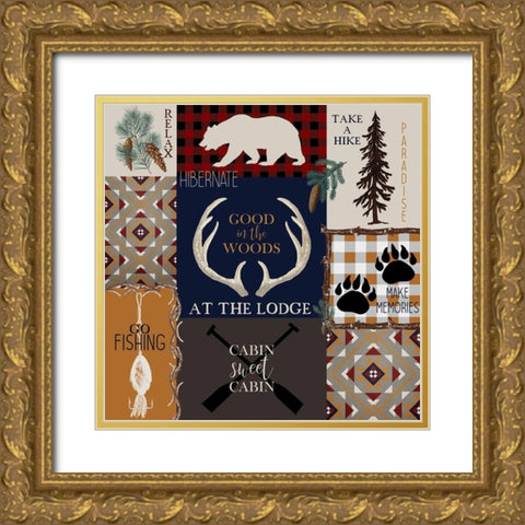 In the Woods Gold Ornate Wood Framed Art Print with Double Matting by Kimberly, Allen