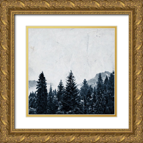 Wander Woods Gold Ornate Wood Framed Art Print with Double Matting by Kimberly, Allen