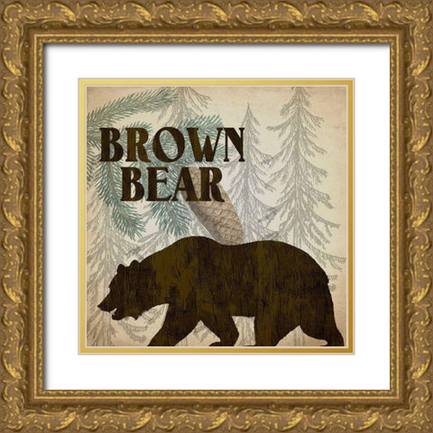 Rustic Lodge 4 Gold Ornate Wood Framed Art Print with Double Matting by Kimberly, Allen