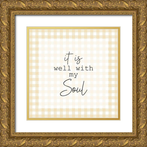 It is Well Gold Ornate Wood Framed Art Print with Double Matting by Kimberly, Allen