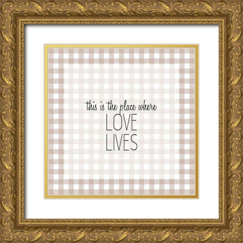 The Place Gold Ornate Wood Framed Art Print with Double Matting by Kimberly, Allen