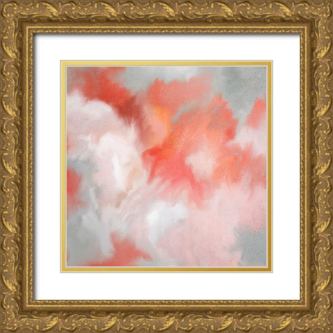Coral Passion Gold Ornate Wood Framed Art Print with Double Matting by Kimberly, Allen