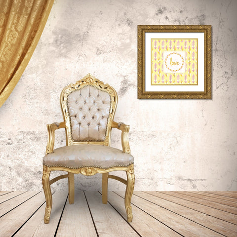 Boho Love Gold Ornate Wood Framed Art Print with Double Matting by Allen, Kimberly