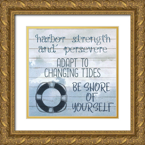 Lessons From The Ocean 2 Gold Ornate Wood Framed Art Print with Double Matting by Kimberly, Allen