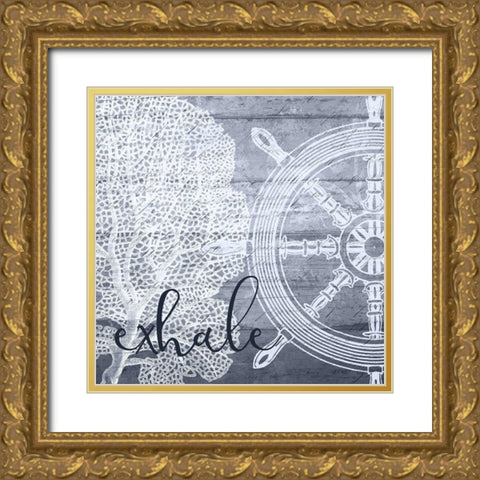 Inhale Exhale 2 Gold Ornate Wood Framed Art Print with Double Matting by Kimberly, Allen