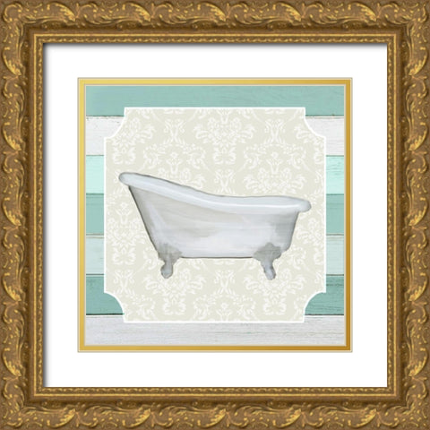 Bubble Bath 2 Gold Ornate Wood Framed Art Print with Double Matting by Kimberly, Allen