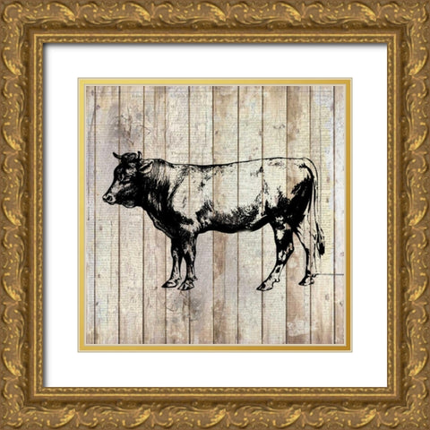 Farm Life 1 Gold Ornate Wood Framed Art Print with Double Matting by Allen, Kimberly