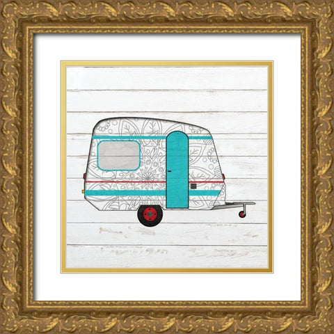 Camper Life 1 Gold Ornate Wood Framed Art Print with Double Matting by Kimberly, Allen