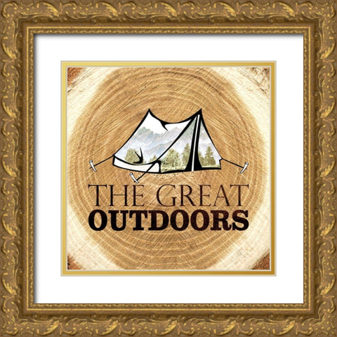 Great Outdoors 1 Gold Ornate Wood Framed Art Print with Double Matting by Allen, Kimberly