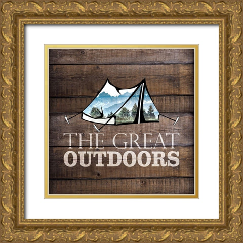 Great Outdoors 1 Gold Ornate Wood Framed Art Print with Double Matting by Kimberly, Allen