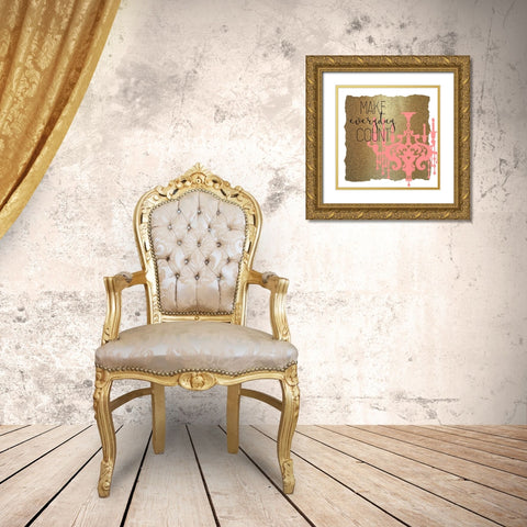 But First 5 Gold Ornate Wood Framed Art Print with Double Matting by Kimberly, Allen
