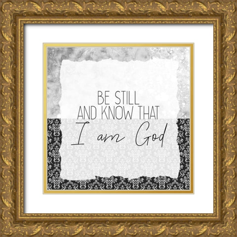 Be Still 1 Gold Ornate Wood Framed Art Print with Double Matting by Kimberly, Allen