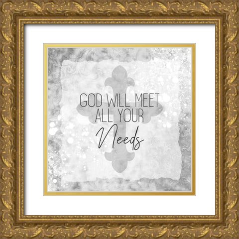 Be Still 4 Gold Ornate Wood Framed Art Print with Double Matting by Kimberly, Allen
