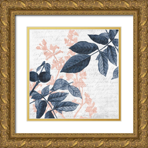 Branches 1 Gold Ornate Wood Framed Art Print with Double Matting by Kimberly, Allen