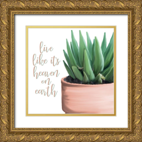 Heaven 2 Gold Ornate Wood Framed Art Print with Double Matting by Kimberly, Allen