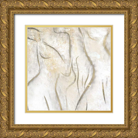 Silhouette Gold Ornate Wood Framed Art Print with Double Matting by Allen, Kimberly
