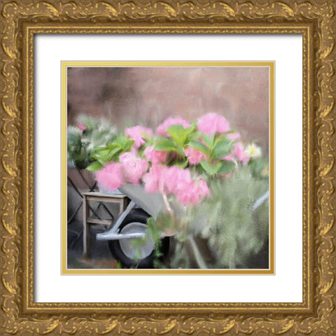 In The Garden Gold Ornate Wood Framed Art Print with Double Matting by Kimberly, Allen