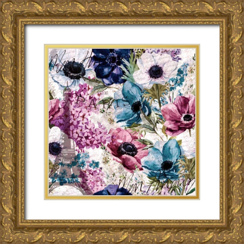 Paris in Springtime Gold Ornate Wood Framed Art Print with Double Matting by Allen, Kimberly