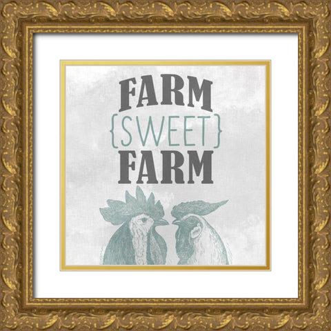Sweet Farm Gold Ornate Wood Framed Art Print with Double Matting by Kimberly, Allen