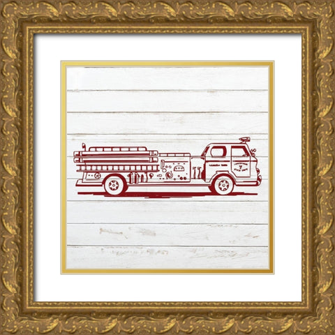 Little One 1 Gold Ornate Wood Framed Art Print with Double Matting by Kimberly, Allen