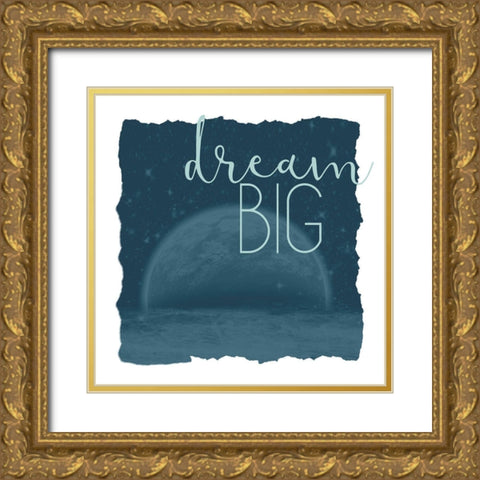 Sleep Tight 2 Blue Gold Ornate Wood Framed Art Print with Double Matting by Kimberly, Allen