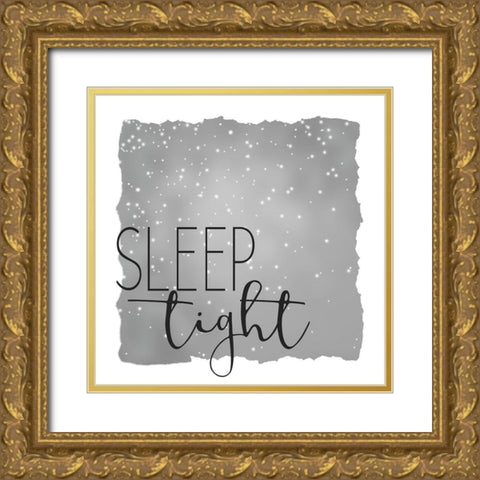 Sleep Tight 1 Neutral Gold Ornate Wood Framed Art Print with Double Matting by Kimberly, Allen