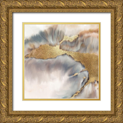 Stream of Gold Gold Ornate Wood Framed Art Print with Double Matting by Kimberly, Allen