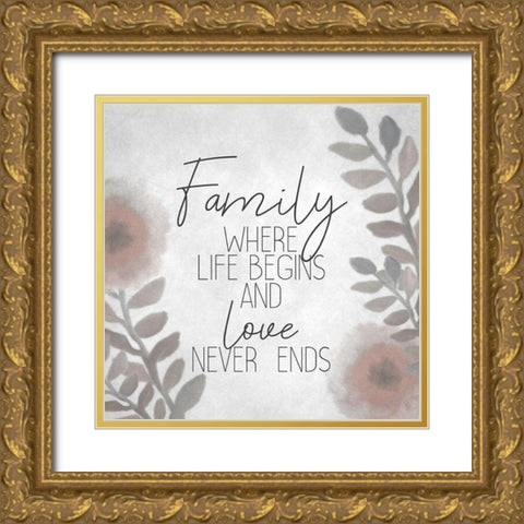 Where Life Begins Gold Ornate Wood Framed Art Print with Double Matting by Kimberly, Allen