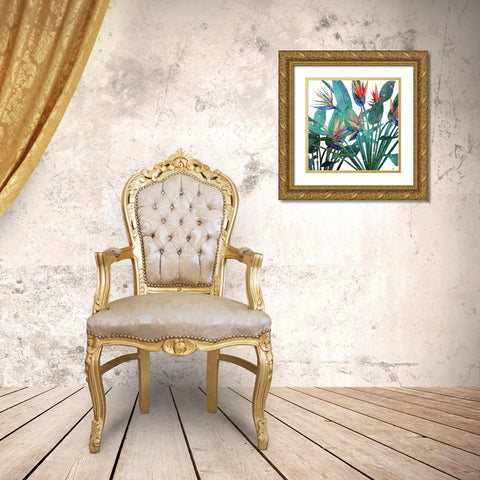 Tropic Flower 2 Gold Ornate Wood Framed Art Print with Double Matting by Kimberly, Allen