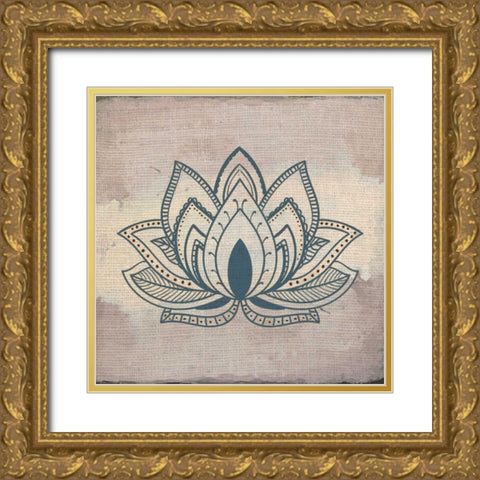 Lovely Henna 2 Gold Ornate Wood Framed Art Print with Double Matting by Allen, Kimberly