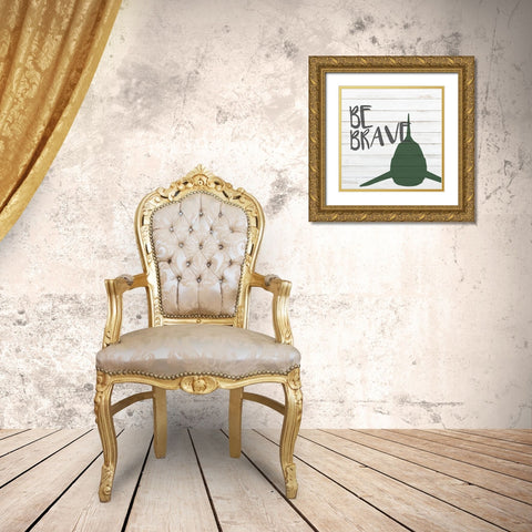 Tame and Swim 3 Gold Ornate Wood Framed Art Print with Double Matting by Kimberly, Allen