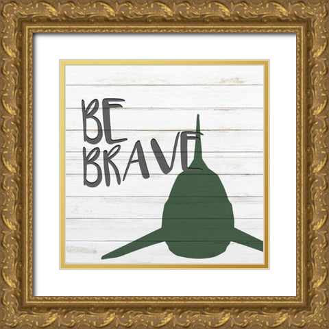 Tame and Swim 3 Gold Ornate Wood Framed Art Print with Double Matting by Kimberly, Allen