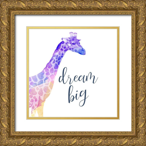 Little One 1 Gold Ornate Wood Framed Art Print with Double Matting by Kimberly, Allen