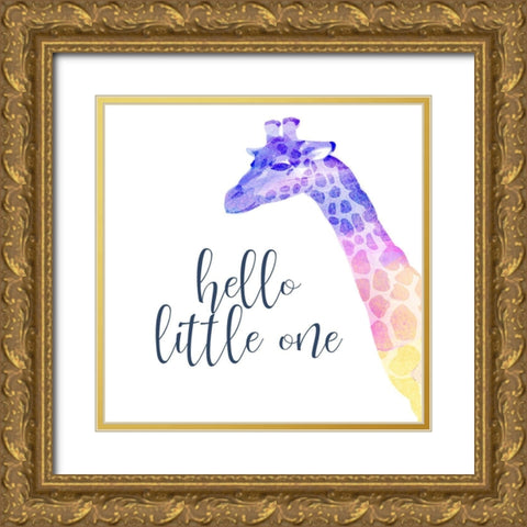 Little One 3 Gold Ornate Wood Framed Art Print with Double Matting by Kimberly, Allen