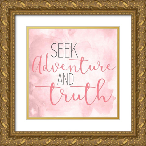 Have Courage C Gold Ornate Wood Framed Art Print with Double Matting by Kimberly, Allen