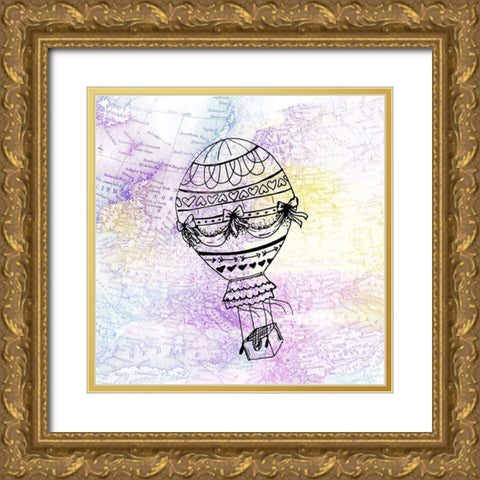 So Many Adventures 1 Gold Ornate Wood Framed Art Print with Double Matting by Kimberly, Allen