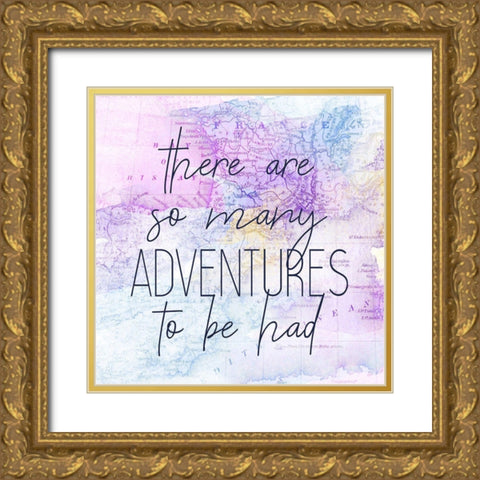 So Many Adventures 2 Gold Ornate Wood Framed Art Print with Double Matting by Kimberly, Allen