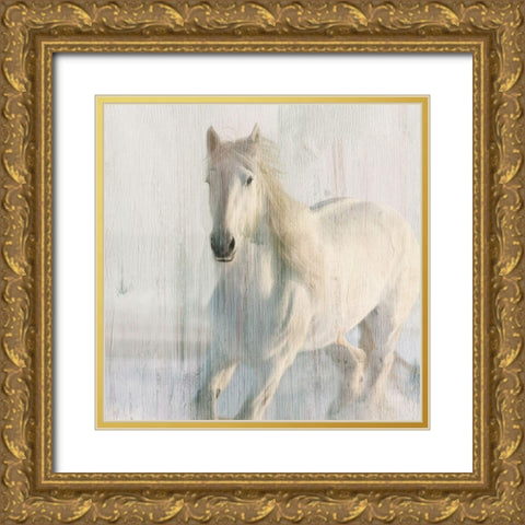 Snow White Gold Ornate Wood Framed Art Print with Double Matting by Kimberly, Allen