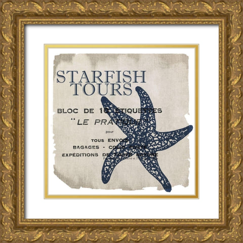 Seahorse Bay 3 Gold Ornate Wood Framed Art Print with Double Matting by Kimberly, Allen