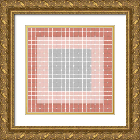 In The Grid 1 Gold Ornate Wood Framed Art Print with Double Matting by Kimberly, Allen