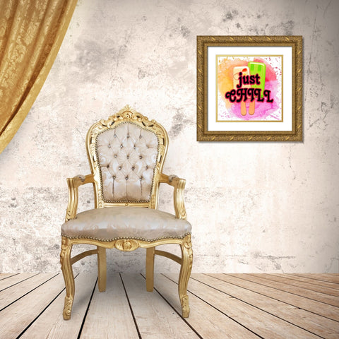 Popsicle 2 Gold Ornate Wood Framed Art Print with Double Matting by Kimberly, Allen